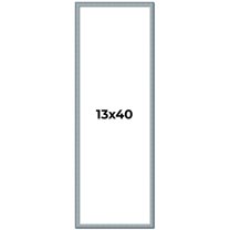 13x40 Frame Blue Scuffed Farm Board Solid Wood Picture Frame Width 0.75 Inches | Interior Depth 0.5