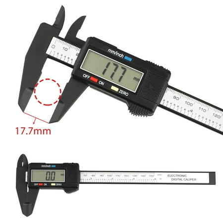 EEEKit Electronic Digital Caliper, Vernier Calipers with Inch/MM Conversion, LCD Screen Auto Off Featured Caliper Measuring Tool, 0-6 Inch/150