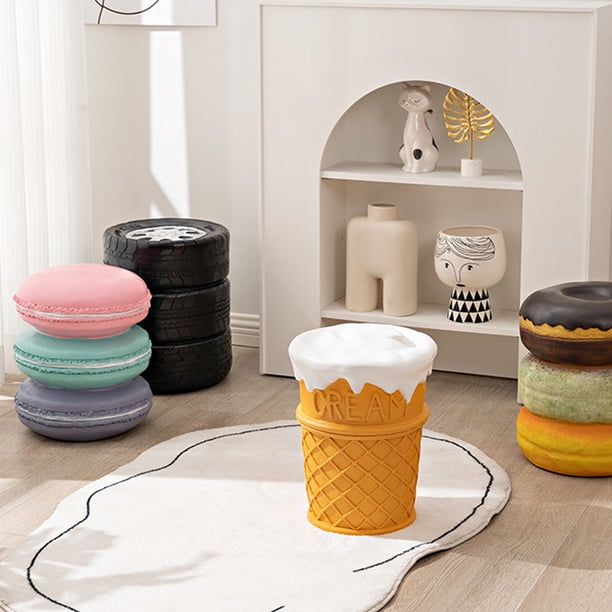 Food Shoe Changing Stool, Resin Comfortable Simulated Food Stool