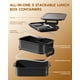 thumbnail image 4 of Set de Lonchera Bento KEMETHY 74oz 3 Niveles Antigoteo Negra, 4 of 8