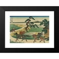 thumbnail image 2 of Katsushika Hokusai 14x11 Black Modern Framed Museum Art Print Titled - Sumidagawa Sekiya No Sato, 2 of 5