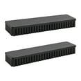 thumbnail image 5 of Kate and Laurel Reid Modern Ribbed Wood Floating Shelves, Set of 2, 20 Inches, Black, Decorative Floating Shelf Set for Use as Cute Nursery Book Shelves or Living Room Gallery Wall Decor, 5 of 11