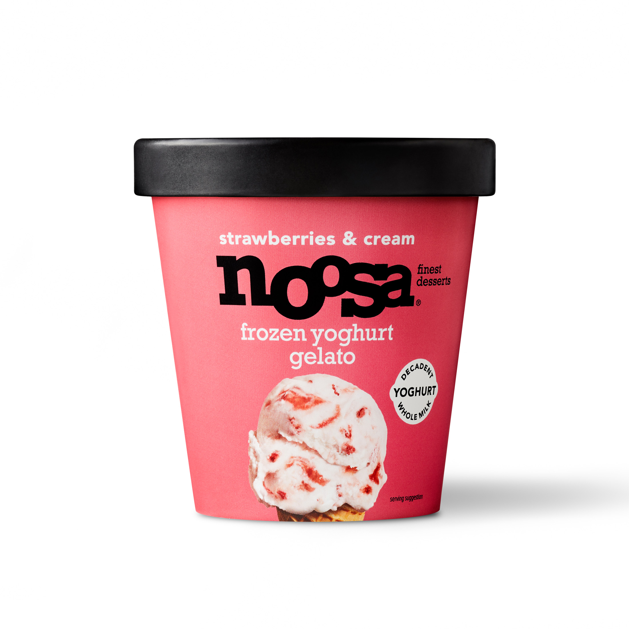 noosa Frozen Yogurt Gelato, Strawberries & Cream 14 oz Walmart