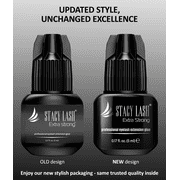 Stacy Lash Extra Strong Adhesive (0.17 fl.oz / 5 ml) / Black Cyanoacrylate Eyelash Extension Glue / Strong and Fast Drying Formula / Professional Use Only
