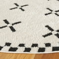 thumbnail image 3 of SAFAVIEH Melody Leinster Geometric Polyester Area Rug, Ivory/Black, 4' x 4' Round, 3 of 11