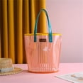 thumbnail image 5 of TanSiDing Large Capacity Transparent Beach Bag, Jelly Tote for Women, PVC Swimming Shoulder Bag, Shopping Holdall for Travel, Weekend, Outing, 5 of 9