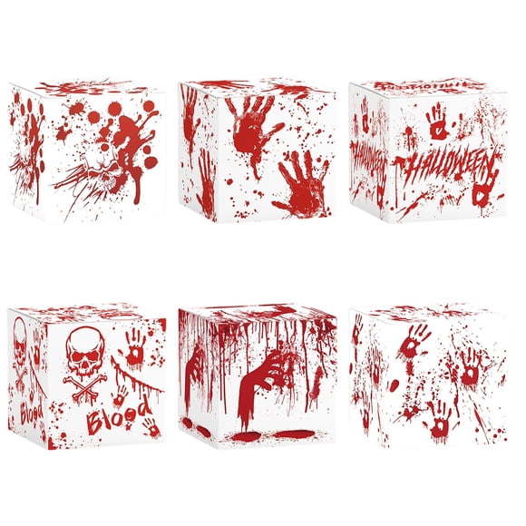 Décorations de Fête d'Halloween Boîtes à Bonbons en Vrac pour Enfants Adultes Thème des Fêtes Bricolage Emballage en Papier 8 Pcs