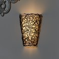 thumbnail image 4 of Smart Solar IEL-2100 White Shade With Black Wicker And Flicker Sconce - Indoor Only, 4 of 6