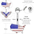 thumbnail image 4 of OUFER American Flag Belly Button Rings, USA Navel Rings, 14G 316L Surgical Steel Belly Rings, Navel Piercing Jewelry, Curved Barbell-Silver Flag, 4 of 6