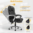 thumbnail image 6 of HOMREST 6-Point Massage Office Chair with Lumbar Support, Heated Executive Office Chair with Reclining Backrest, Computer Gaming Chair for Home Office, Black, 6 of 8