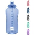 thumbnail image 1 of Wellness 128oz Sports Water Bottle Blue with Straw, 1 of 5