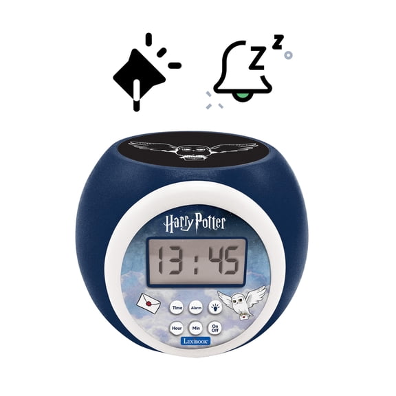 Lexibook Harry Potter Hedwig Projector Alarm Clock, Star Ceiling, Blue