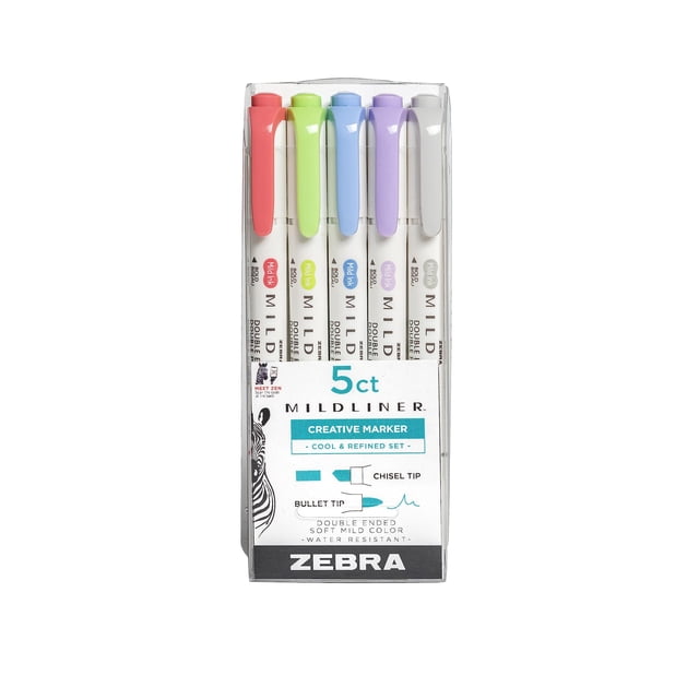 Marcadores Zebra Mildliner frio