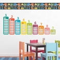 thumbnail image 2 of Fond d'Écran Précollé Bord - Robots Bleu, Rouge, Vert, Orange Bord de Mur Design Rétro, 15 Pi x 8 Po (4,57 M x 20,32 Cm), 2 of 5
