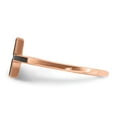 thumbnail image 4 of Sterling Silver Rose Gold-plated Antiqued Sideways Cross Ring, 4 of 6