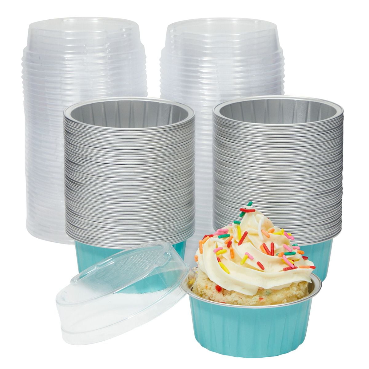50 Disposable Aluminum 7 oz Baking Cups/Cake Cups/Dessert Cups #1210P by AGIANT