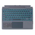 thumbnail image 1 of Wireless Magnetic Detachable Bluetooth 5.3 Keyboard with 7-Color Backlight & Multi-Touch Trackpad, Palm Rejection, Long Battery Life, Compatible with Microsoft Surface Pro 8/9/10/11/X, Black Grey,, 1 of 7