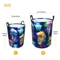 thumbnail image 5 of Balery Transparent Jellyfishes Round Laundry Basket with Handles Waterproof Freestanding Laundry Hamper for Clothes Toys in the Dorm and Family-Small, 5 of 8