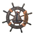 thumbnail image 5 of deevoka Boat Rudder Wall Art Decor,Decorative Nautical Wheel Prop Wooden Ship Steering Wheel Wall Sculpture for Bedroom Bar Farmhouse With Net 45xx4x45cm, 5 of 9