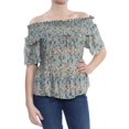 thumbnail image 3 of WILLIAM RAST Womens Green Floral Off The Shoulder Top M, 3 of 4