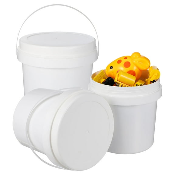 WEAVILUX Toys Storage Toy Storage Bucket White PP 3Pcs