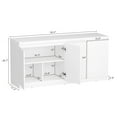 thumbnail image 3 of Griffin Modern 62" Sideboard in White (6-Shelf), 3 of 9