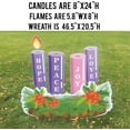 thumbnail image 2 of 46.5 Inch Large Outdoor Advent Wreath Yard Decoration Set, 9 Pc Christmas Yard Signs with Stakes, Durable & American Made, 2 of 9