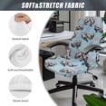 thumbnail image 6 of POLERO Stretch One Piece High Back Office Chair Slipcover, Cute Otter Couple Print Brushed Elastic Fabric Chair Protector for Home Office Workspace, 6 of 7