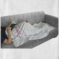 thumbnail image 6 of Owl Soft Flannel Fleece Throw Blanket, Ornate Colorful Owl on the Branch Observing Flat Face Myst Animal Image, Cozy Plush for Indoor and Outdoor Use, 60" x 80", Pink Purple White, by Ambesonne, 6 of 6