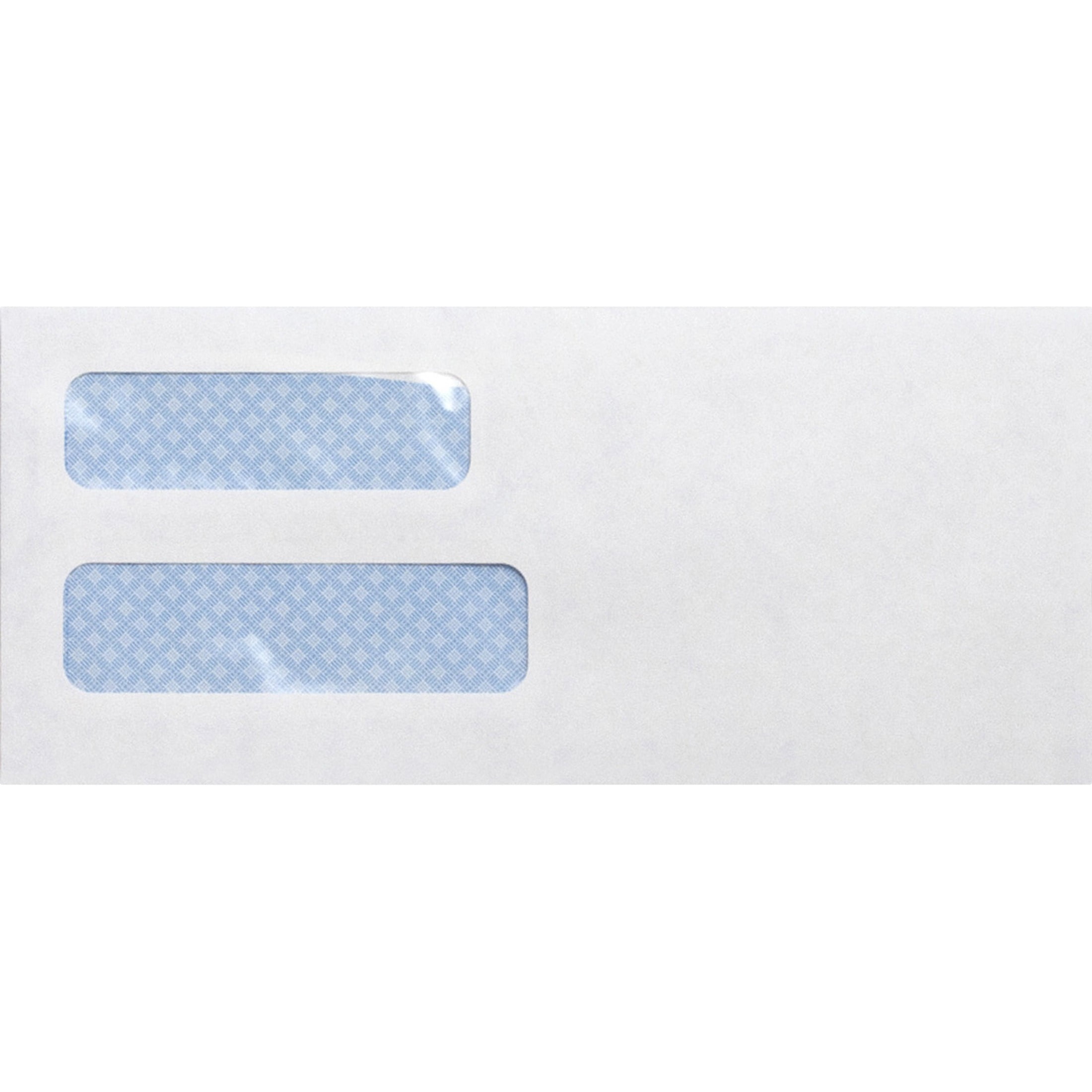 Business Source Double Window Envelope No. 10 4-1/8"x9-1/2" 500/BX White 36694