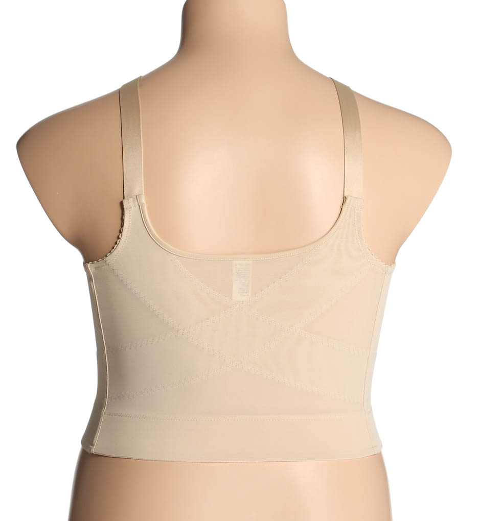 Elila 5415 Jacquard Soft Cup Front Hook Longline Bra 9912