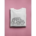 thumbnail image 3 of Vintage Car Outline Sweatshirt Women -Image by Shutterstock, Female x-Large, 3 of 4
