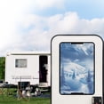 thumbnail image 2 of Psesaysky RV Door Window Shade Half-Fold Design Camper Door Window Cover UV Protection 17.3"x26" for RV Camper Trailer (Snow Landscape Forest), 2 of 7