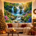 thumbnail image 3 of Idyllic Multi Tiered With Waterfall Cascading Moss Covered, Mystical Fantasy for Space Lovers, Galaxy Room Decor, Mother's Day Gift, Tapestry Wall Hanging for Bedroom and Dorm, 3 of 7