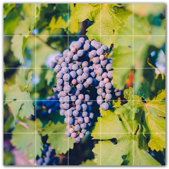 Picture-Tiles.com: Wine Ceramic Tile Wall Mural WAL501204-55M. 30"W x 30"H using (25) 6" x 6" Ceramic Tiles-Satin Finish