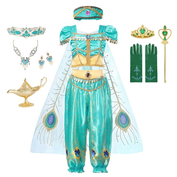 Disfraz de princesa de Disney para niñas, Tiana de Halloween, Jasmine, Tinkerbell, Frozen, Anna, regalo de cumpleaños Fivean unisex