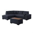 thumbnail image 4 of Eri 100 Inch Sectional Sofa, Right Chaise, Ottoman, Pillows, Dark Gray, 4 of 6