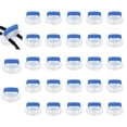 thumbnail image 1 of Uxcell 25 Pcs Bloqueo de Cuerda de Plástico con Resorte, Clip de Dos Orificios, Tope de Fin de Cuerda, Transparente + Azul, 1 of 7
