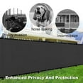 thumbnail image 3 of Privacy Fence Screen,  5'x95' Black Fence Cover Privacy Hedge, Artificial Shade Cover Panels Privacy Protection for Balcony Backyard Garden Ornament, 3 of 9