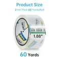 thumbnail image 5 of Deli Packaging Tape, 1.88 in x 60 yd (48 mm x 55 m), 6 Rolls Clear Acrylic Heavy Duty Long Lasting Storage Packing Tape for Shipping Mailing Moving Storing, 5 of 7