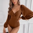 thumbnail image 2 of Women Fashion V-Neck Pullover All-In-One Tight Sexy Solid Color One-Piece, 2 of 6
