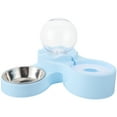 thumbnail image 1 of 1pc dual use gato mascota tazón automático dispensador de agua doble alimento alimento, 1 of 5