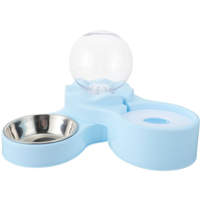 1pc dual use gato mascota tazón automático dispensador de agua doble alimento alimento