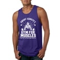 thumbnail image 1 of Dwight Schrute's Gym for Muscles Pop Culture Mens Graphic Tank Top, Purple, Large, 1 of 3
