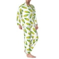 thumbnail image 2 of Lsque Corns Pattern Long Sleeve Pajama Set for Men - Soft 2-Piece Sleepwear and Loungewear Set with Pockets, Comfy Nightwear-Medium, 2 of 7