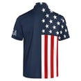 thumbnail image 4 of Men's USA 250th Anniversary American Flag Stars Polo Shirt Patriotic Casual Short Sleeve America 250 Merchandise, 4 of 4