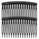 thumbnail image 1 of BRIGHTFUFU 2pcs Mujeres Niñas Peine de plástico de 16 dientes / Pinza para el cabello / Horquilla / Accesorios para el cabello (Negro), 1 of 7