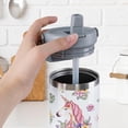 thumbnail image 6 of Horse Tumbler with Handle 30oz Stainless Steel Flip Straw Tumblers Insulated Horse Water Bottle Coffee Cup Mug Horse Gifts for Women Men Gift for Horse Lovers, 6 of 6
