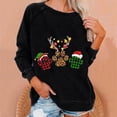 thumbnail image 2 of DeHolifer Womens Oversized Sweatshirts Long Sleeve Cute Turkey Printed Crewneck Pullover Sweatshirt Loose Casual Fall Winter Blouse Tops Black S, 2 of 4