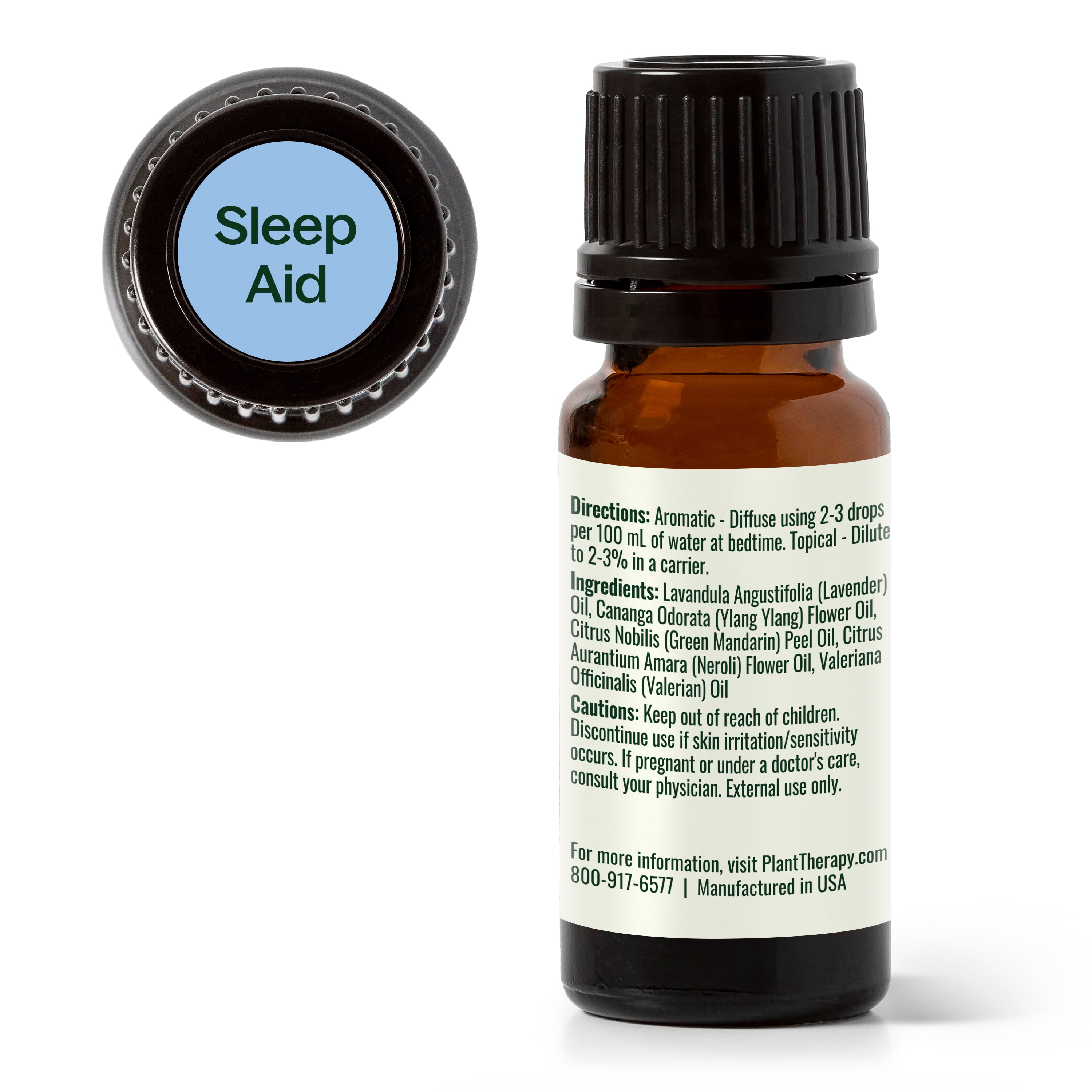 Plant Therapy Sleep Aid Essential Oil Blend 10 mL (1/3 oz) Calming & Sleep Blend 100% Pure, Undiluted, Natural Aromatherapy